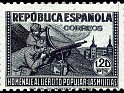 Spain - 1938 - Ejercito - 1,20 PTS - Negro - España, Ejercito Popular - Edifil 797 - Homenaje al Ejercito Popular Las Milicias - 0